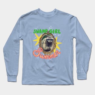 Swamp Girl Summer - Raccoon Long Sleeve T-Shirt